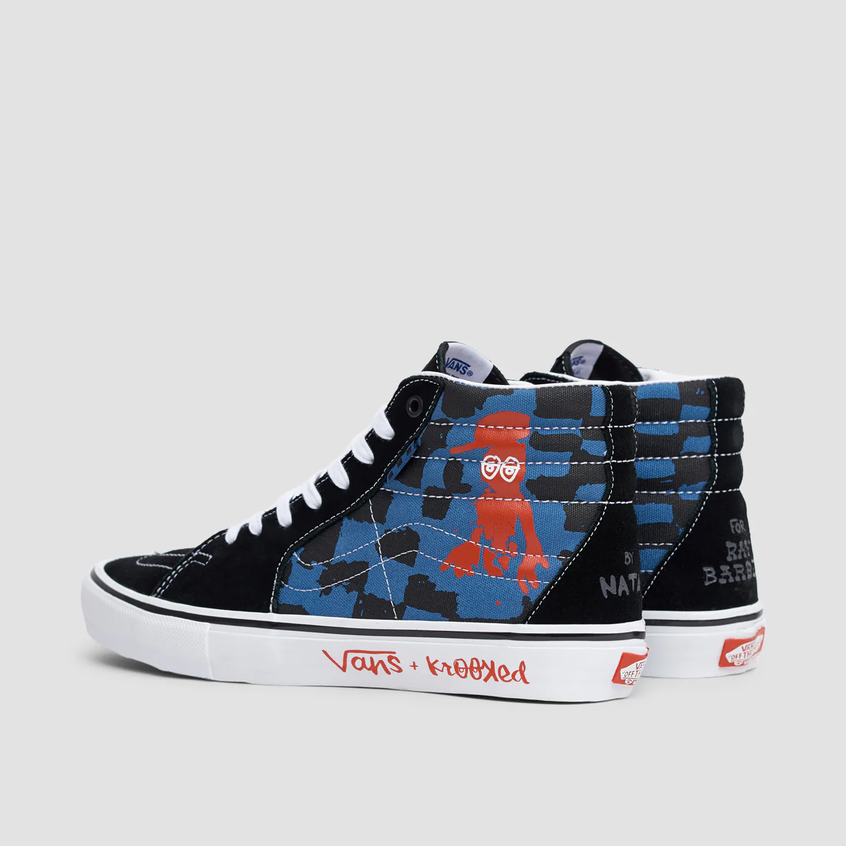Vans Skate Sk8-Hi Shoes - Krooked By Natas For Ray Blue/Black/Multicolour - Image 3