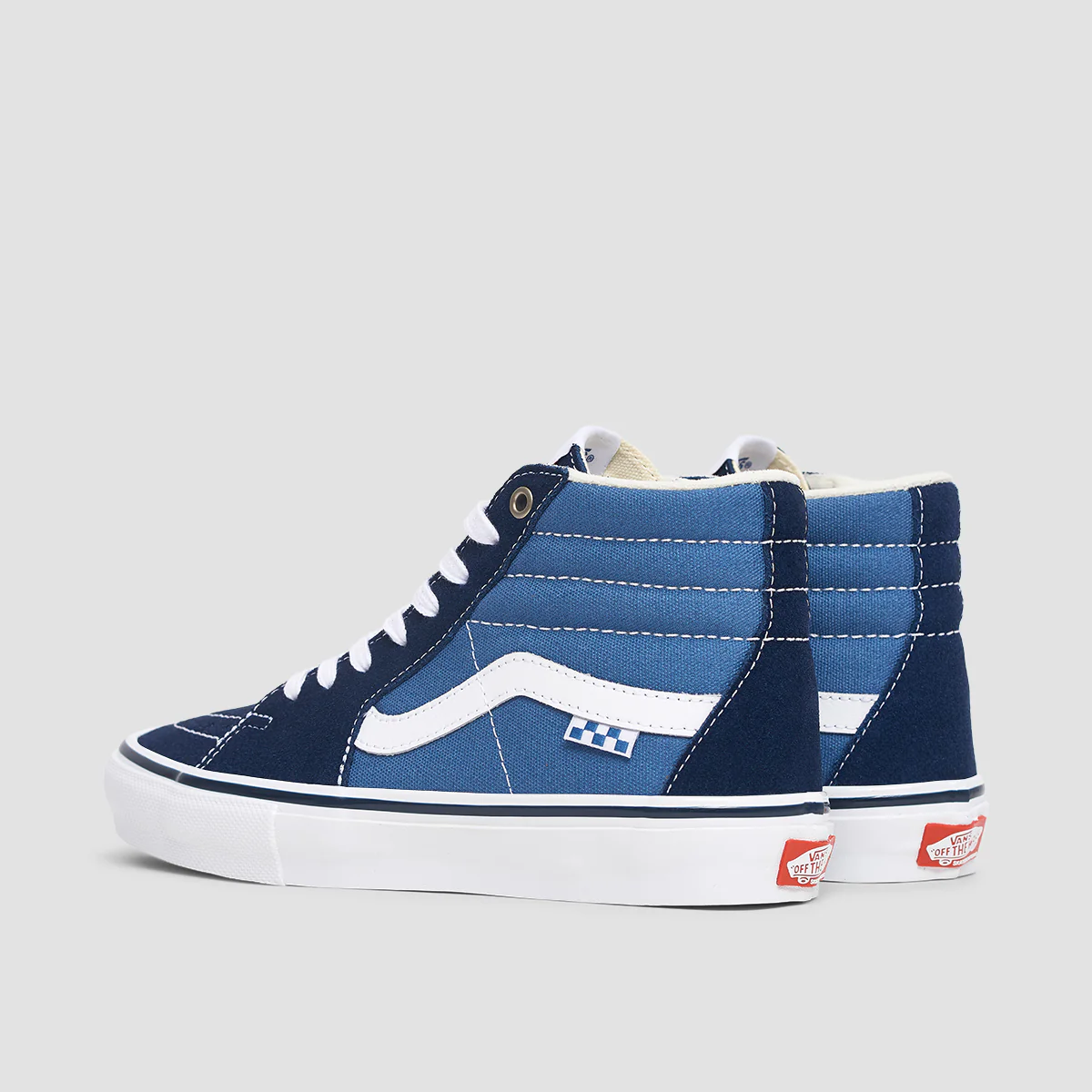 Vans Skate SK8-Hi Shoes - Navy/White - Kids - Image 3