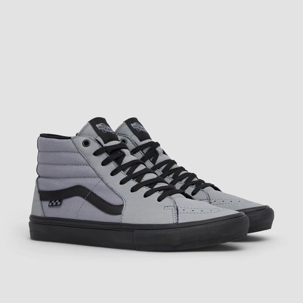 Vans Skate SK8-Hi Shoes - Nubuck Washed Blue/Black - Image 2