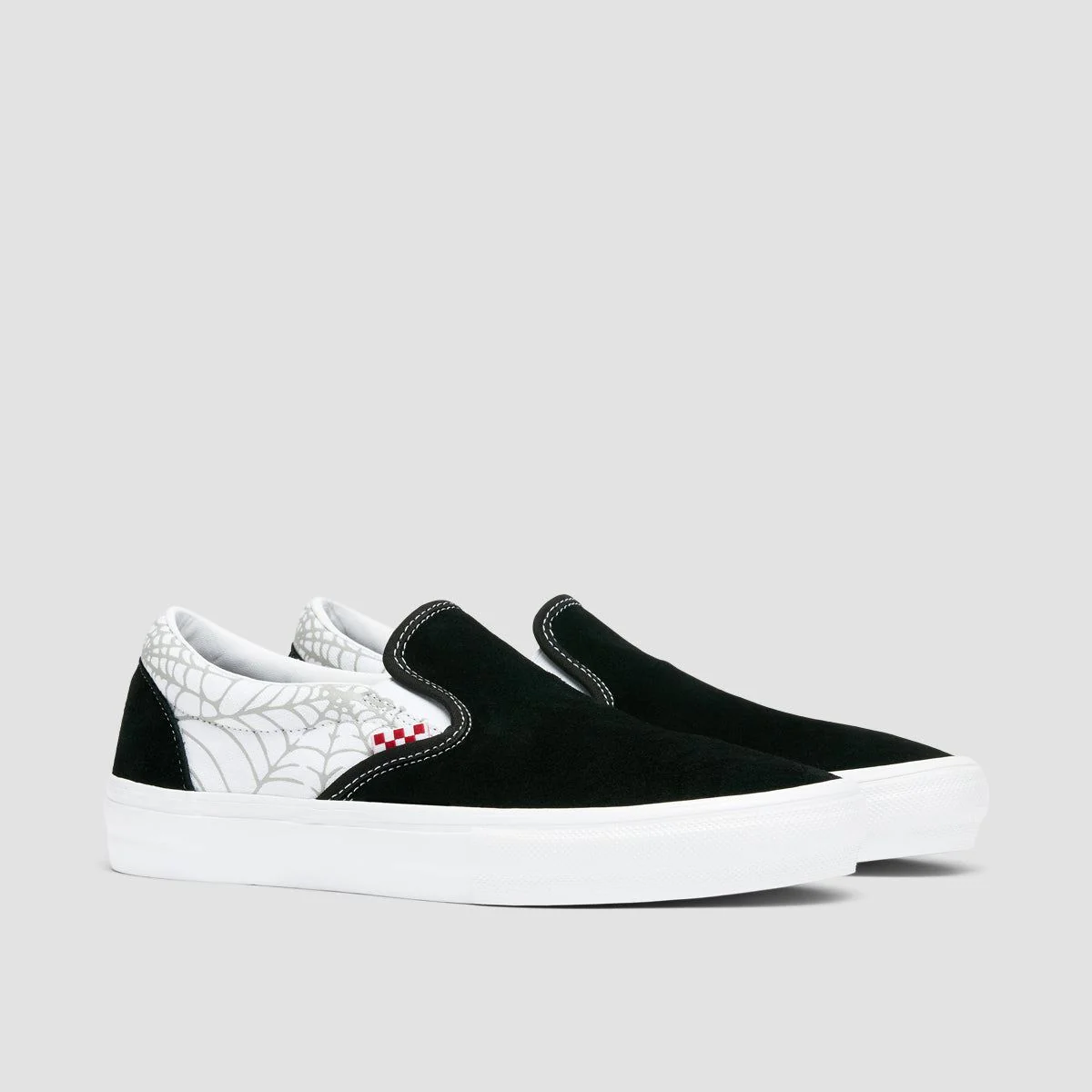 Vans Skate Slip-On Shoes - Black Widow Spider Black/White/Red - Image 2
