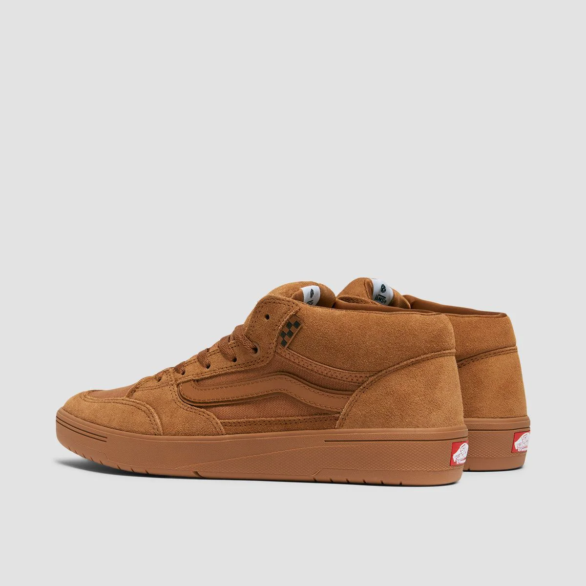 Vans Skate Zahba Mid Top Shoes - Brown/Gum - Image 3