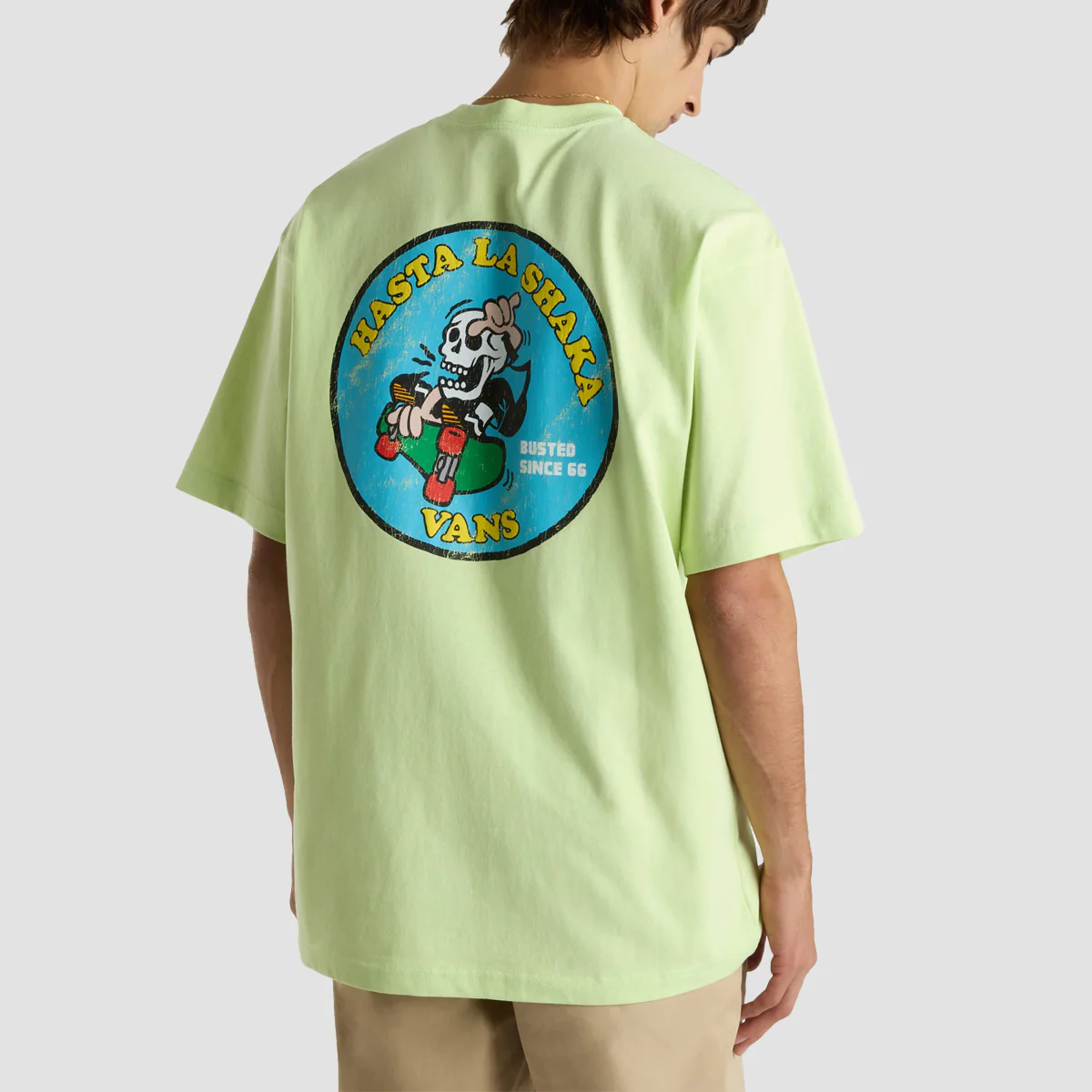 Vans Skull La Shaka Loose T-Shirt Shadow Lime - Image 2