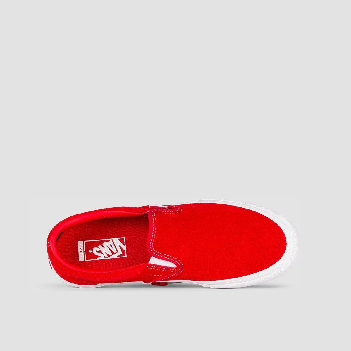 Vans Slip-On Pro Shoes - Suede Red/White - Image 4