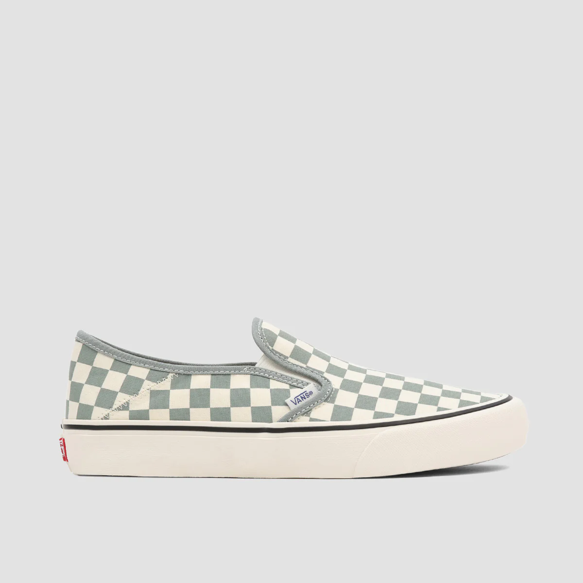Vans Slip-On SF Shoes - Checkerboard Green Milieu/Marshmallow - Image 2