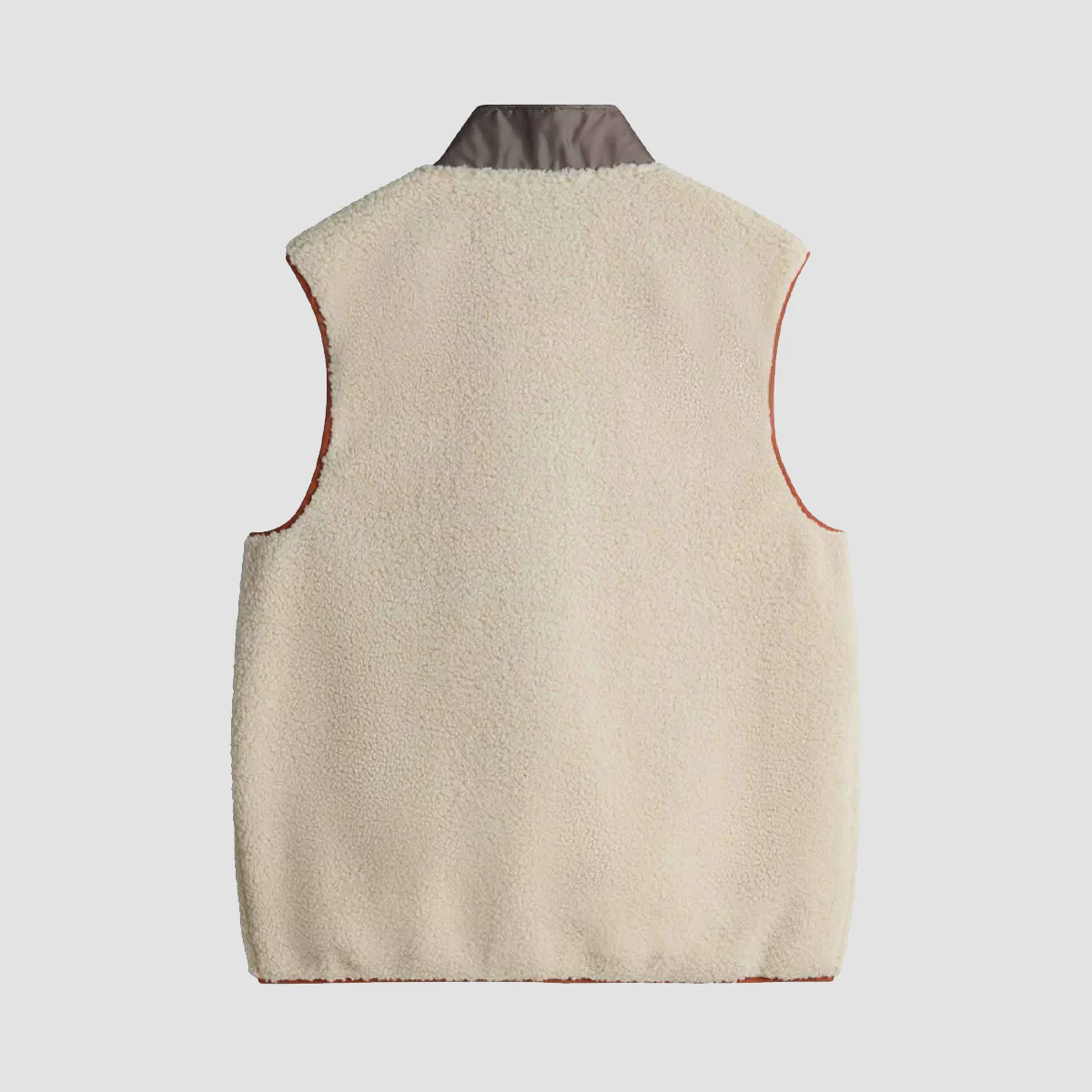 Vans Trevor Sherpa Vest Jacket Oatmeal/Bungee Cord - Image 2