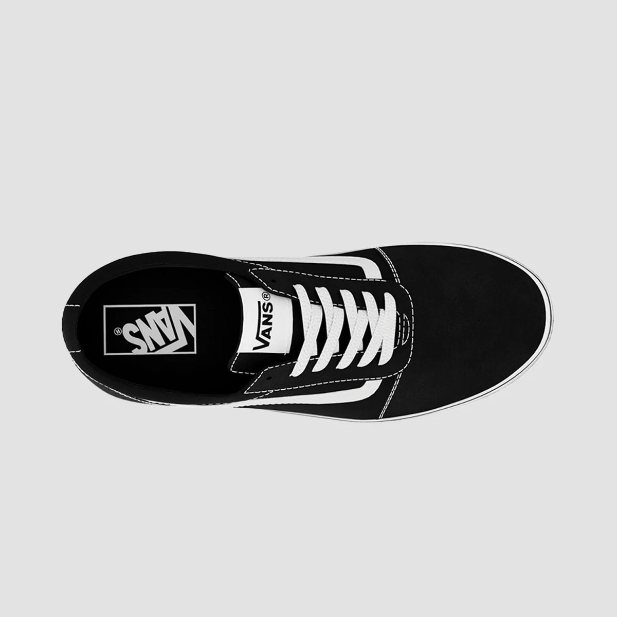 Vans Ward Shoes - Suede/Canvas Black/White - Image 2