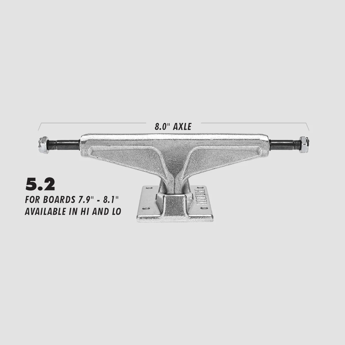 Venture Hi 5.2 V8 Eric Koston Trucks 1 Pair Polished - 8" - Image 7