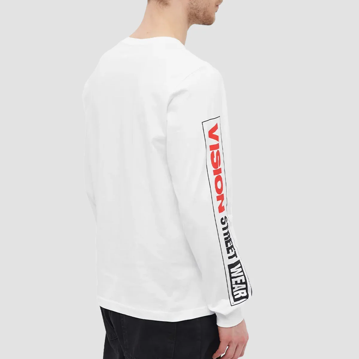 Vision OG Box Logo Longsleeve T-Shirt White - Image 2