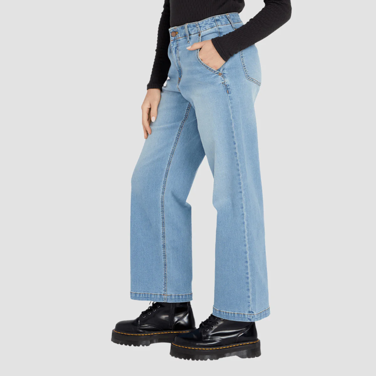 Volcom 1991 Stoned Low Rise Jeans Blue Drift - Womens - Image 3