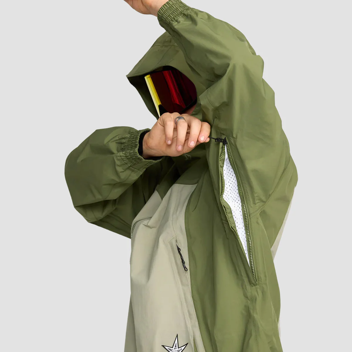 Volcom Arthur 3L 15K Snow Jacket Dark Olive - Image 4