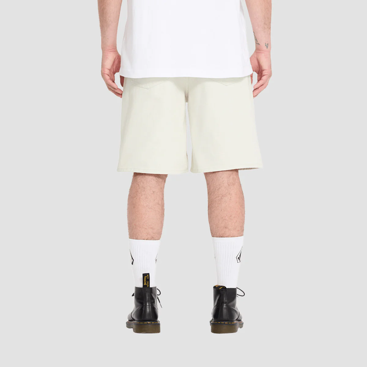 Volcom Billow 22" Denim Shorts Dirty White - Image 2