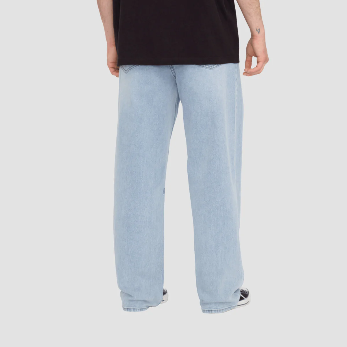 Volcom Billow Tall Loose Fit Jeans Light Blue Desert Dirt Indigo - Image 2