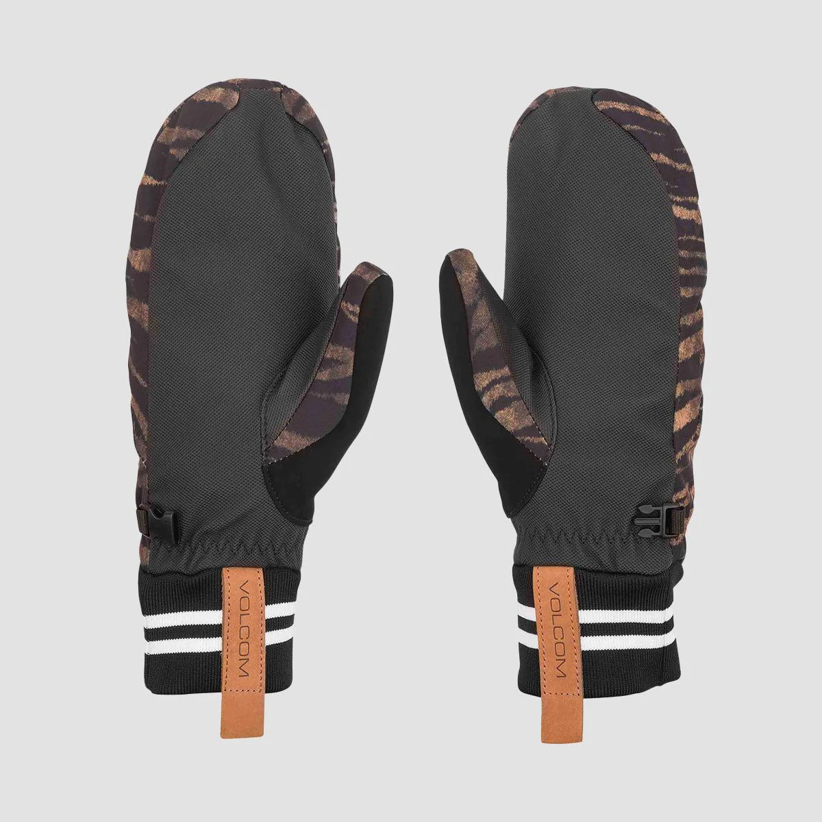 Volcom Bistro Snow Mittens Tiger Print - Womens - Image 2