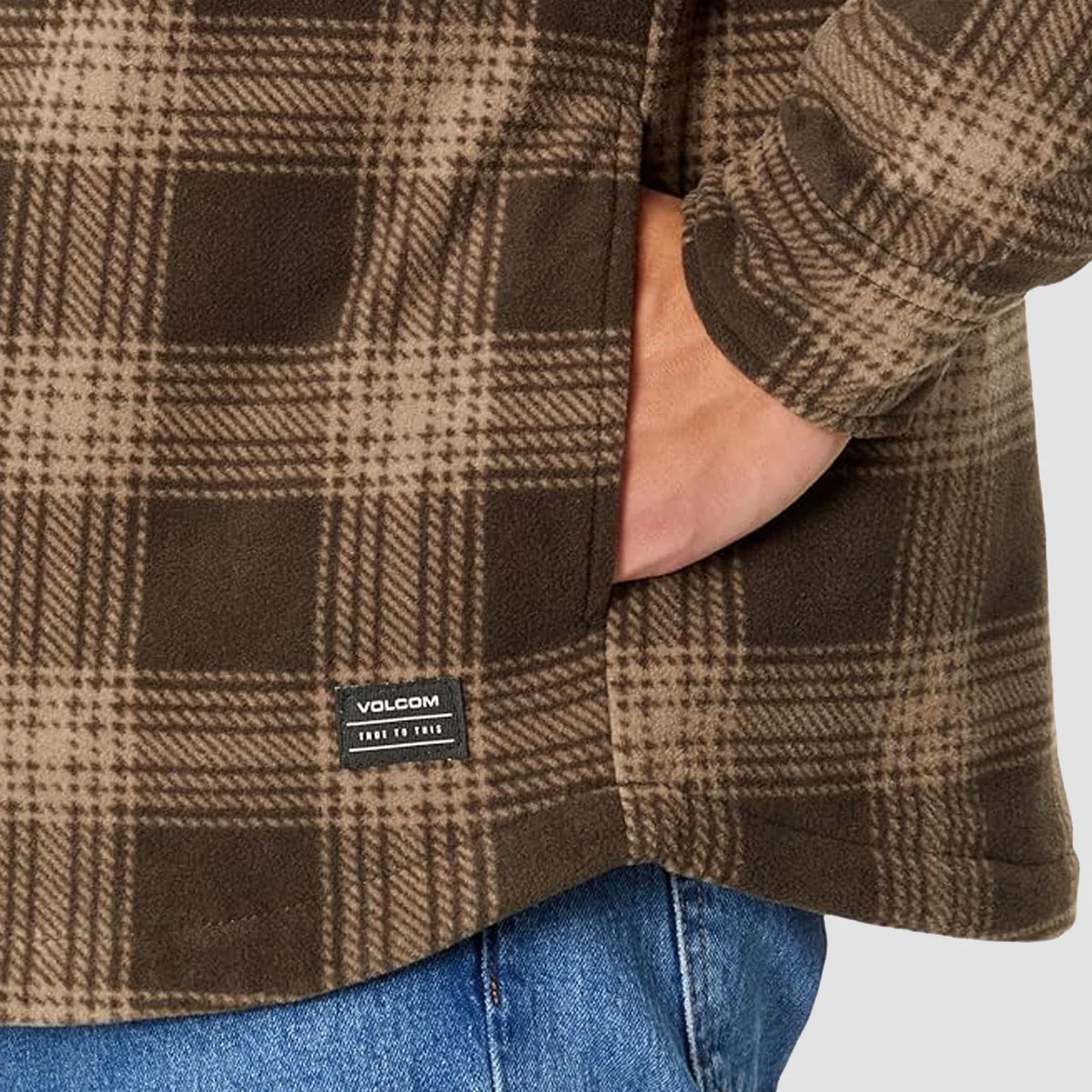 Volcom Bowered Fleece Longsleeve Over Shirt Wren - Image 3