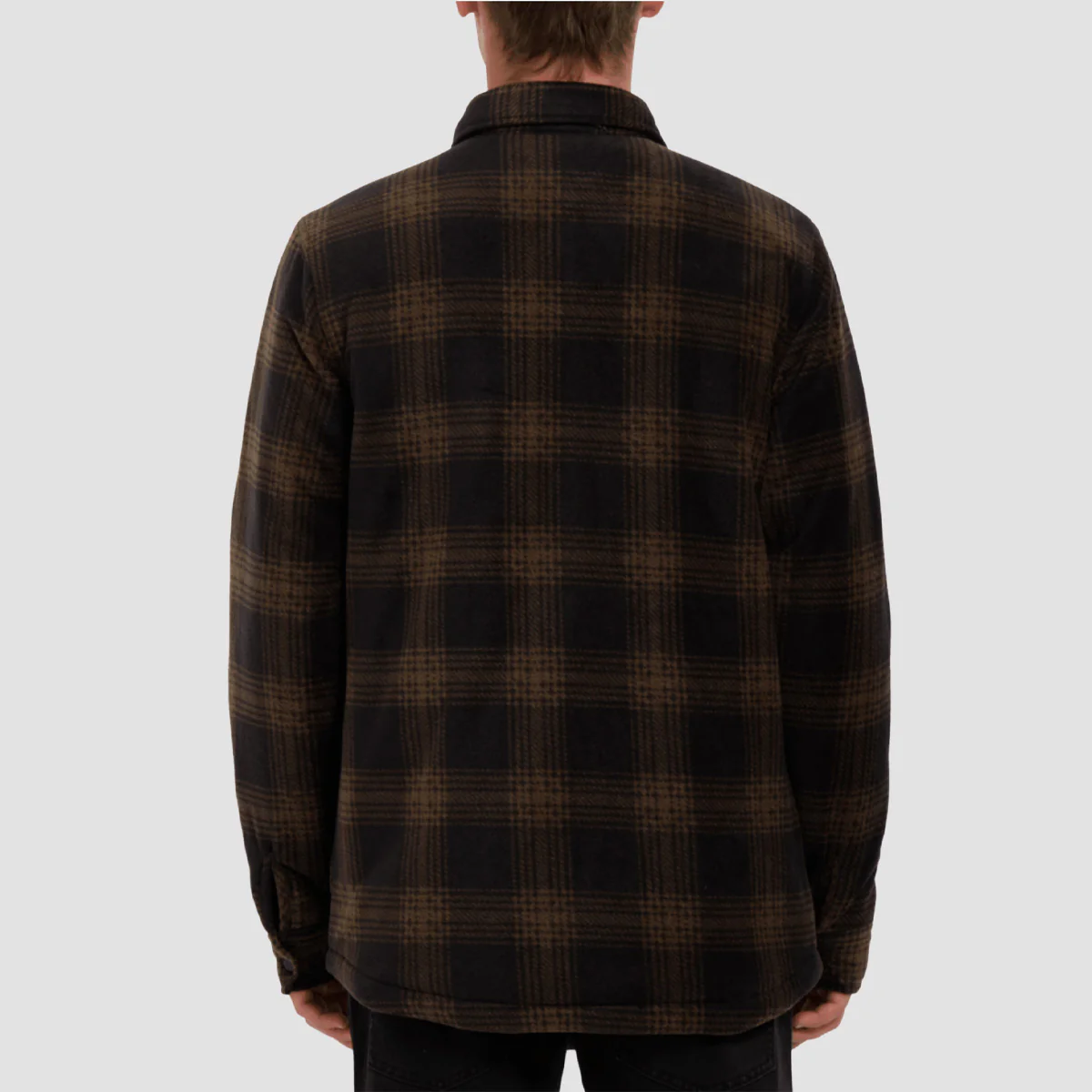 Volcom Bowered Fleece Longsleeve Shirt Jacket Bison - Image 2