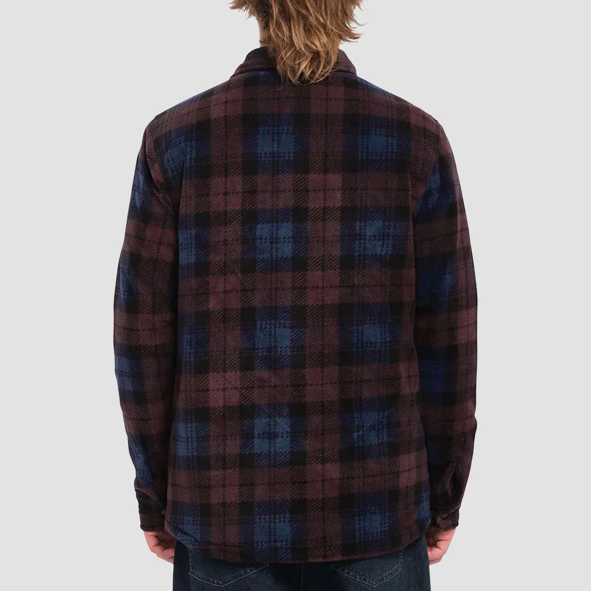 Volcom Bowered Fleece Longsleeve Shirt Merlot - Image 2