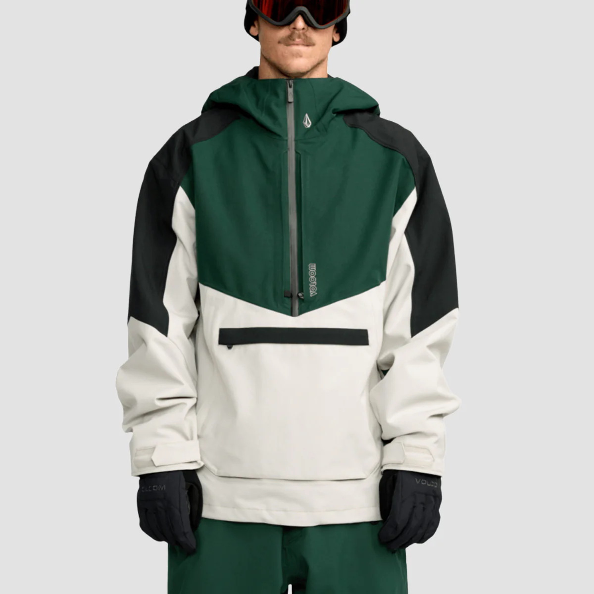 Volcom Brighton Pullover 15K Snow Jacket Stone