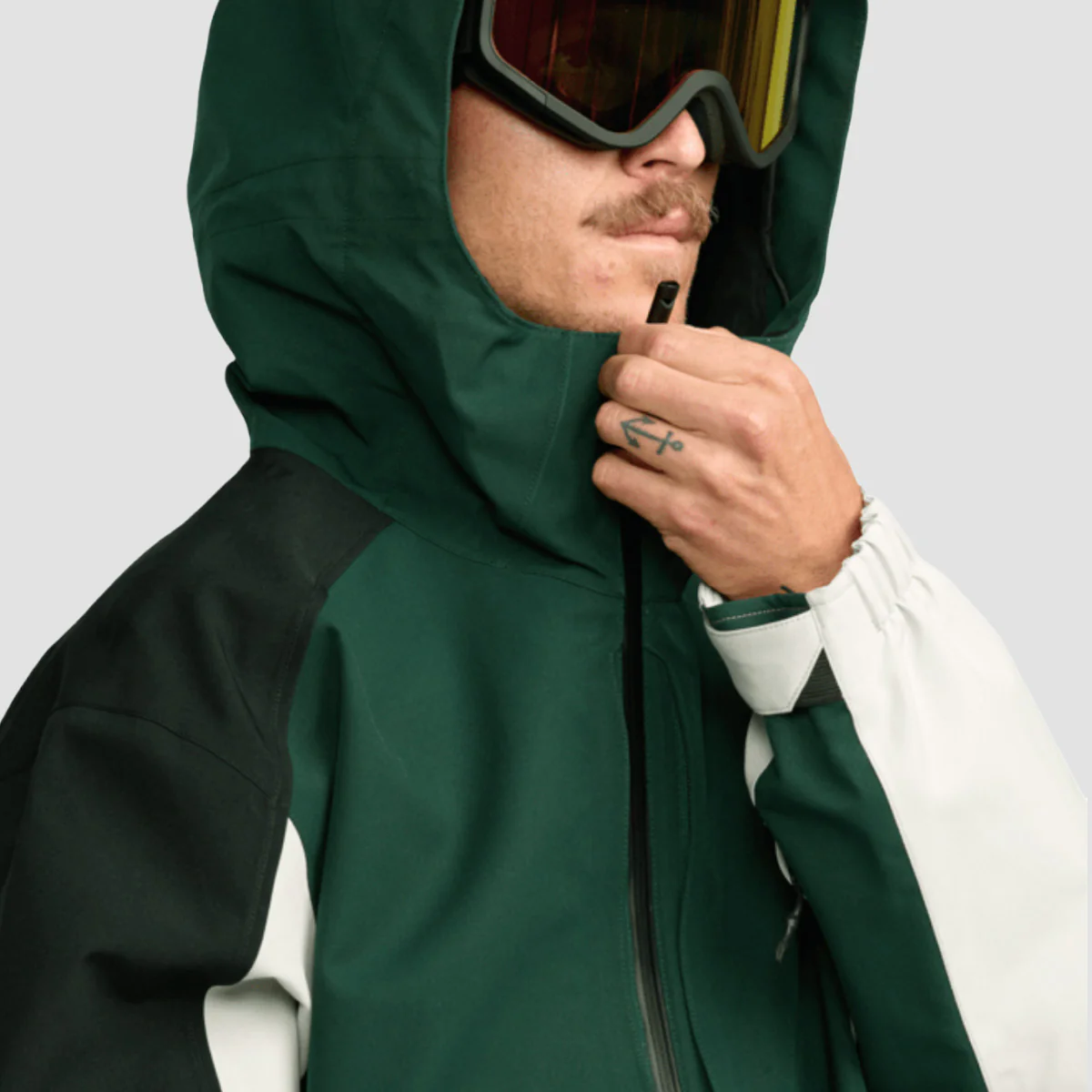 Volcom Brighton Pullover 15K Snow Jacket Stone - Image 3
