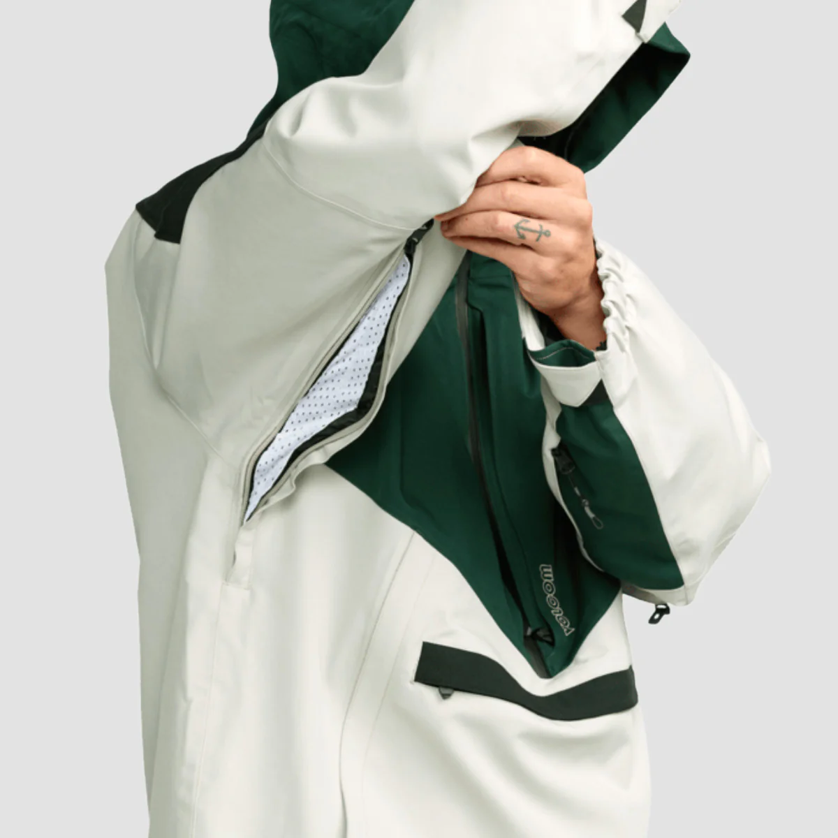 Volcom Brighton Pullover 15K Snow Jacket Stone - Image 5