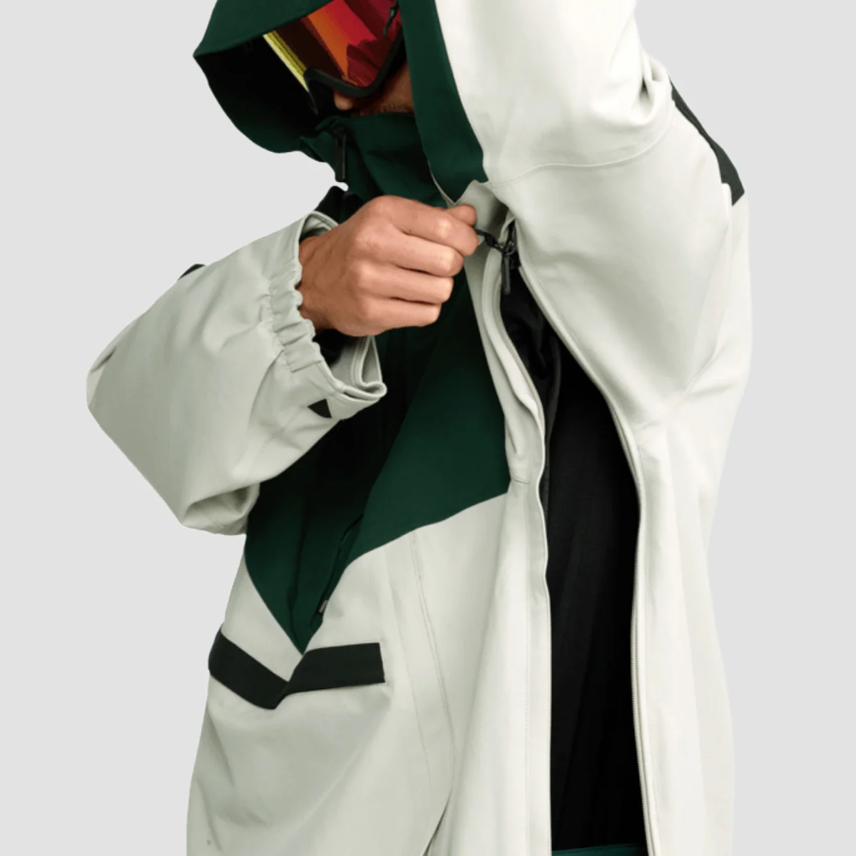 Volcom Brighton Pullover 15K Snow Jacket Stone - Image 6