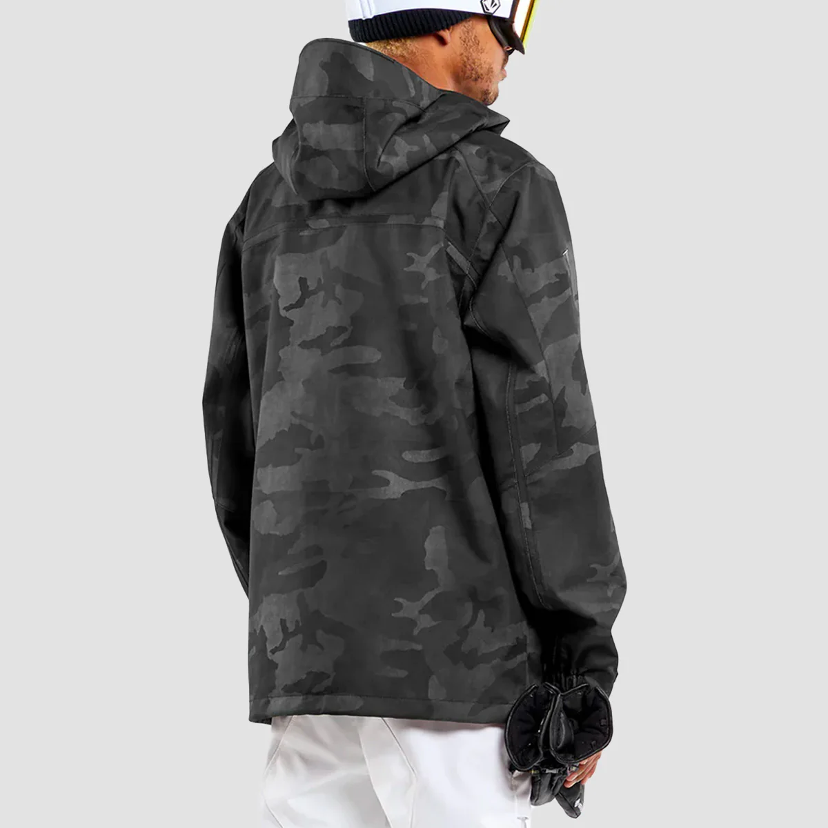 Volcom Brighton Pullover Snow Jacket Black Camo - Image 2