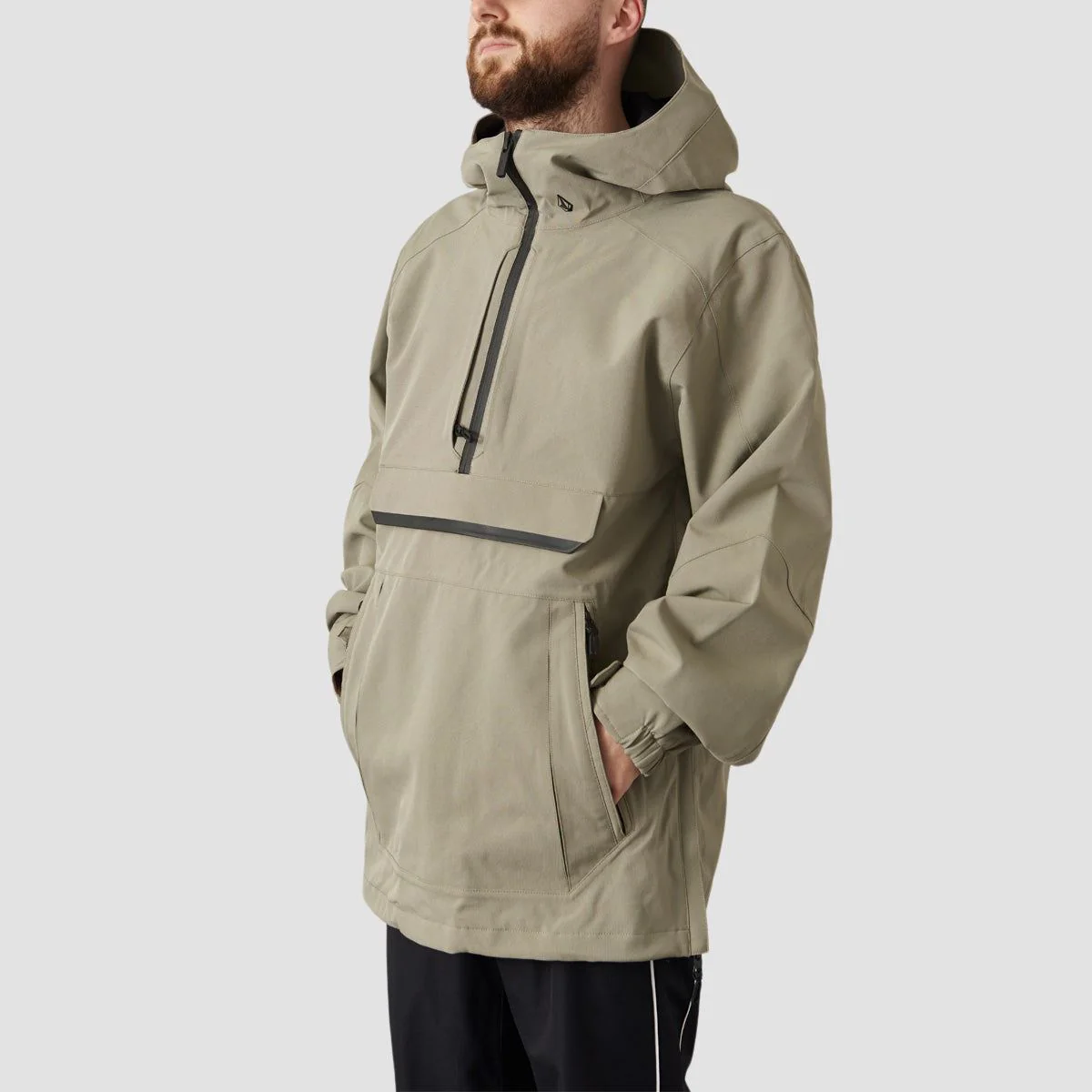 Volcom Brighton Pullover Snow Jacket Light Military - Image 2