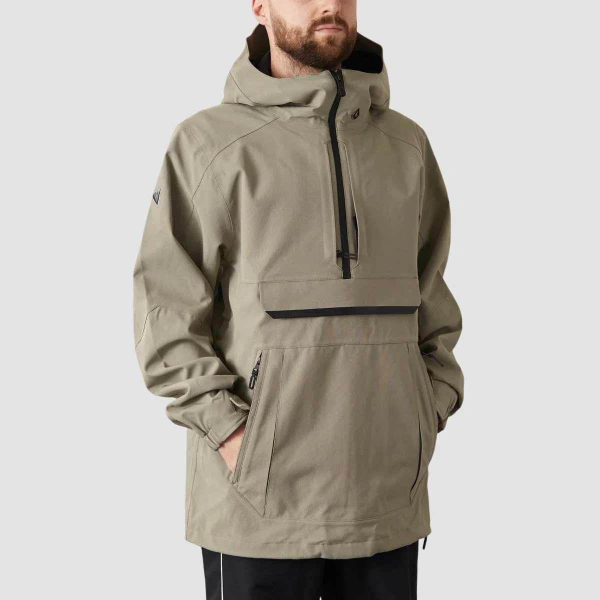Volcom Brighton Pullover Snow Jacket Light Military - Image 3