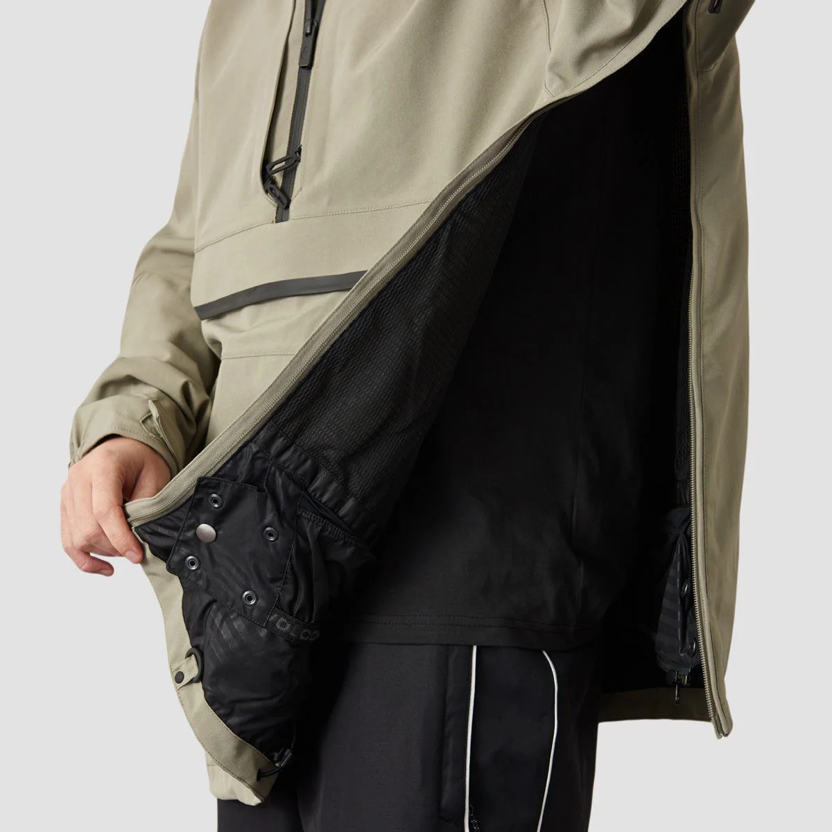 Volcom Brighton Pullover Snow Jacket Light Military - Image 6