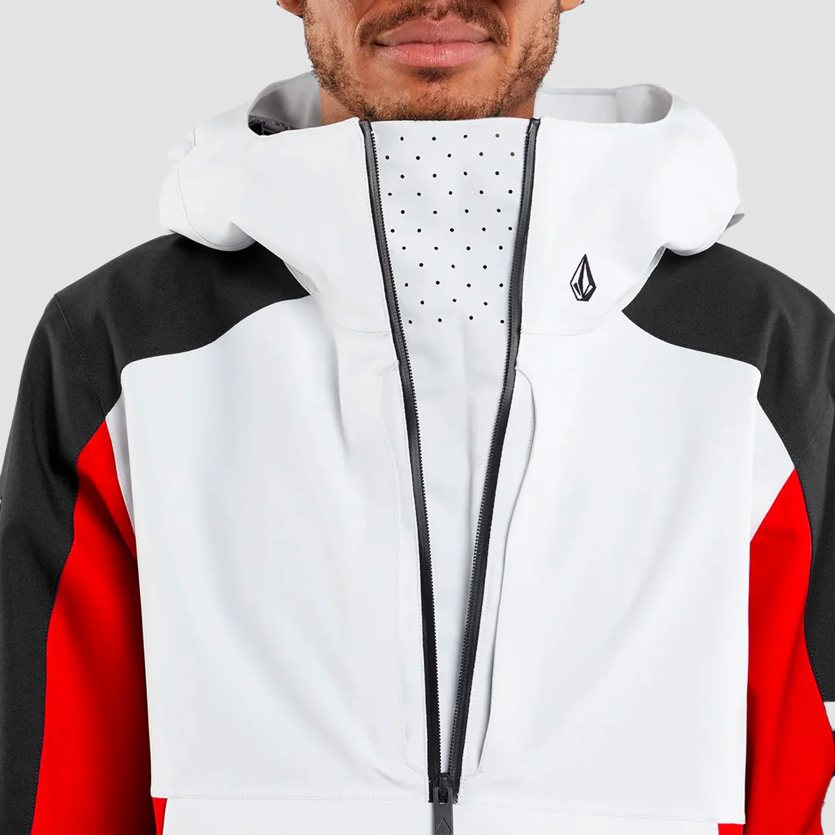 Volcom Brighton Pullover Snow Jacket Red - Image 4