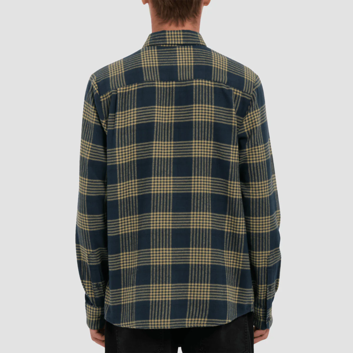 Volcom Caden Plaid Longsleeve Shirt Navy - Image 2