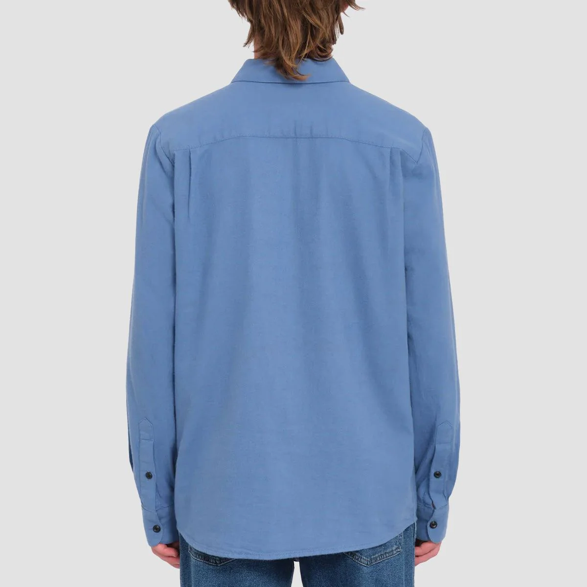 Volcom Caden Solid Longsleeve Shirt Blueberry - Image 2