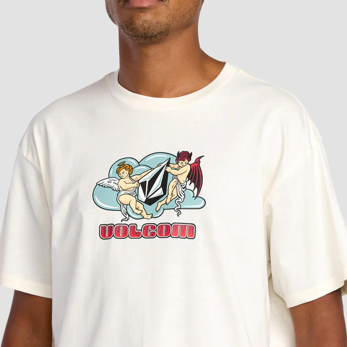 Volcom Cherubs T-Shirt Off White - Image 2
