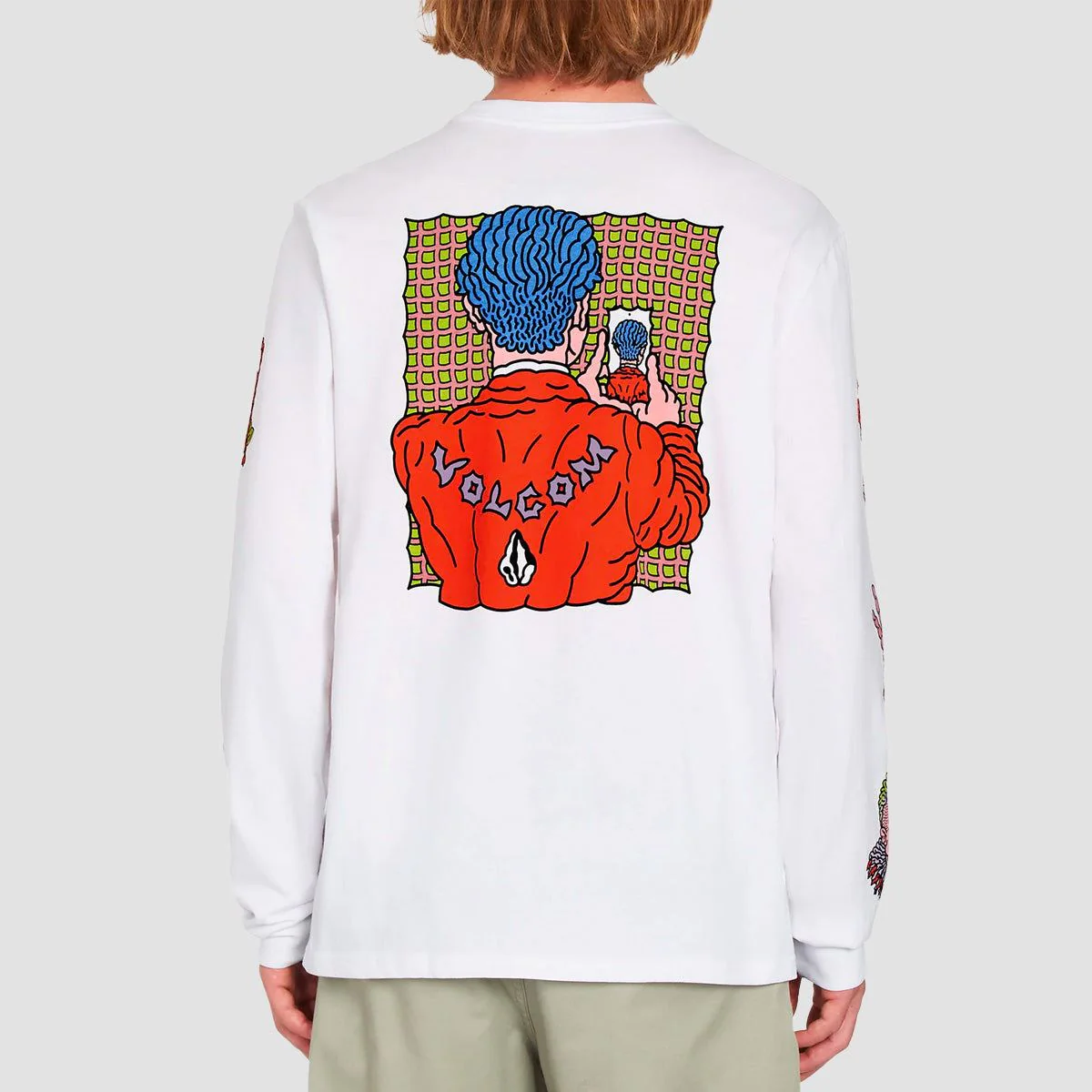 Volcom Connected Minds Longsleeve T-Shirt White - Image 2