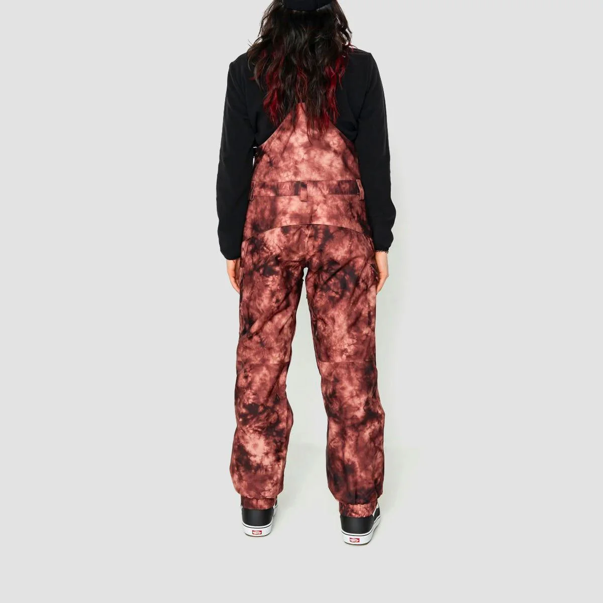 Volcom Creston 3D Stretch Bib Snow Pants Pink Salt Wash - Womens - Image 2