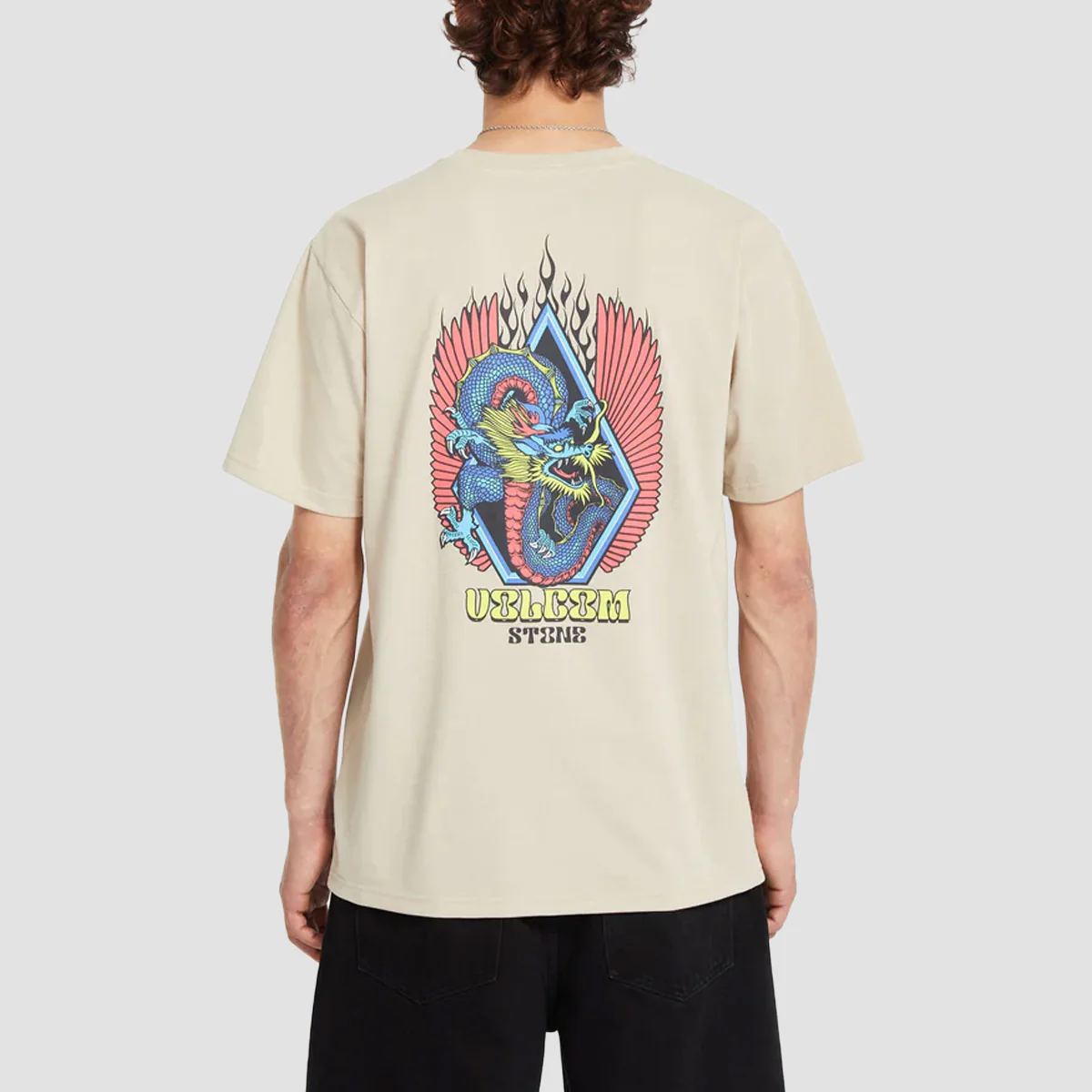 Volcom Draggin Stone Hth T-Shirt Light Khaki