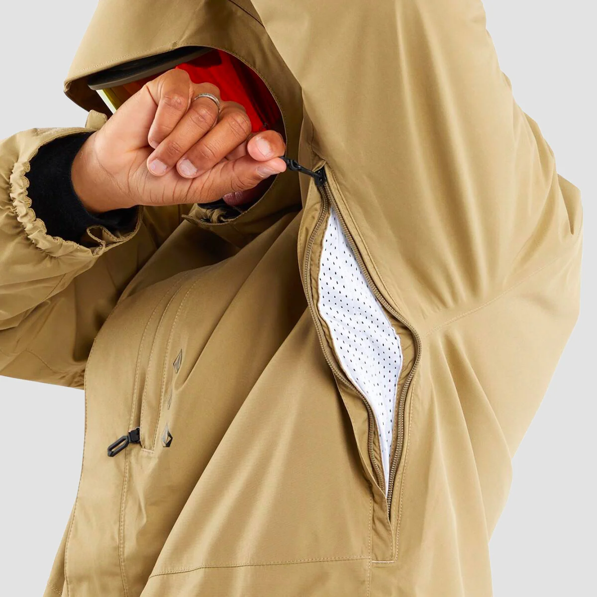 Volcom Dua Gore-Tex Snow Jacket Dark Khaki - Image 3