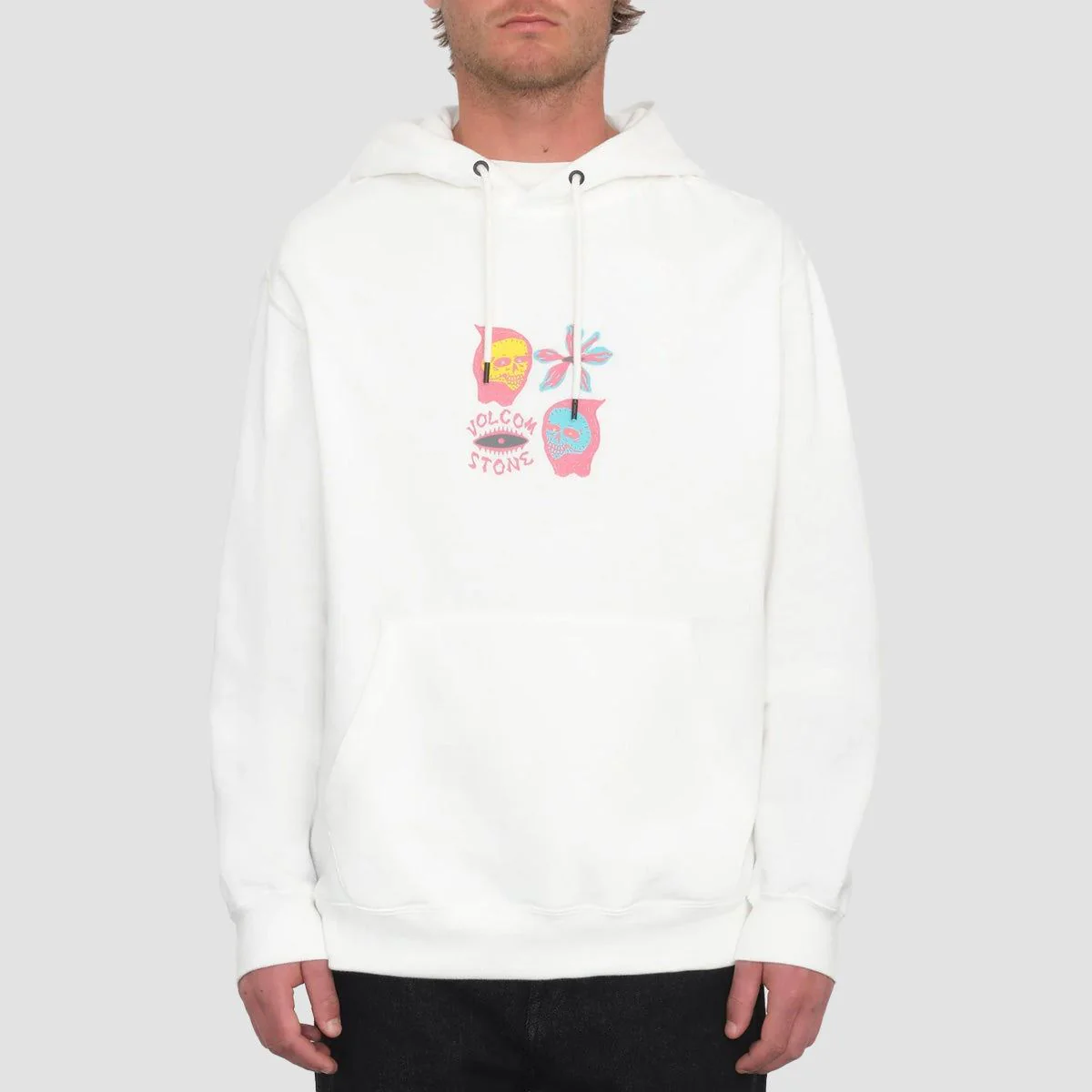 Volcom Earth Tripper Pullover Hoodie Off White - Image 2