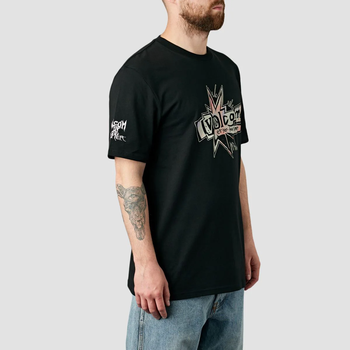 Volcom Ent Pepper Skullconuts T-Shirt Black - Image 2