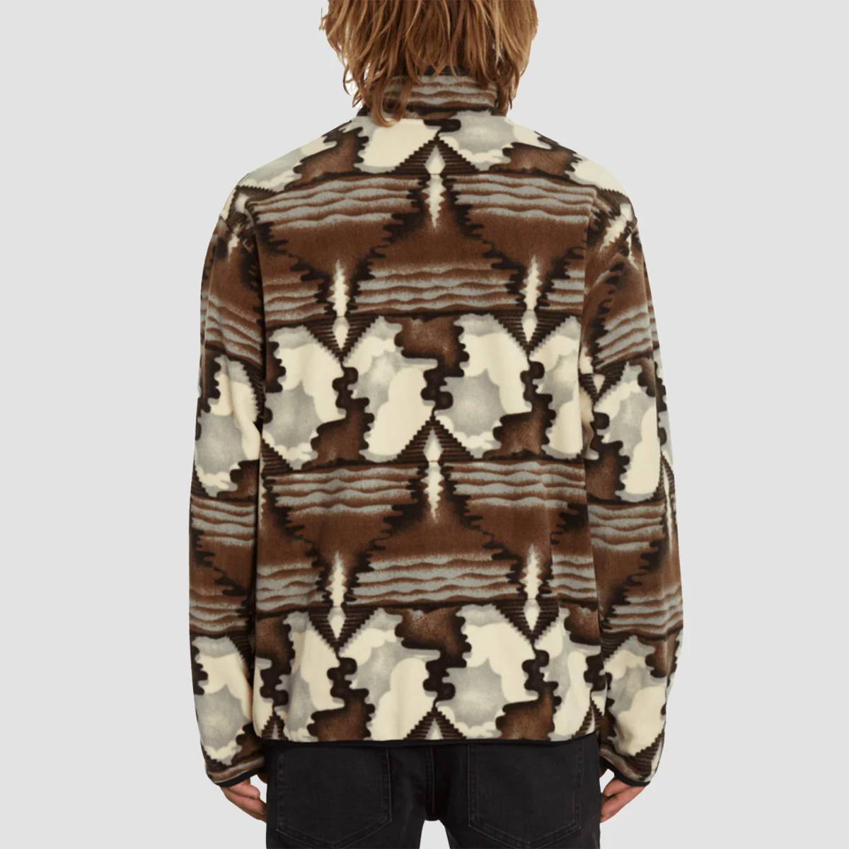Volcom Error92 Mock Neck Fleece Sweatshirt Whitecap Grey - Image 2