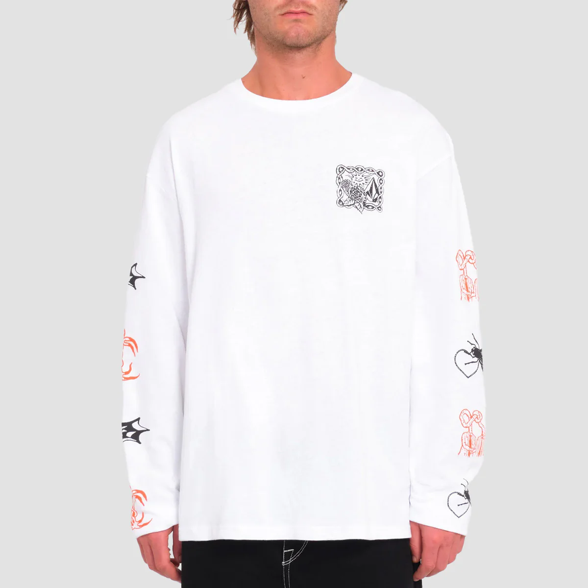 Volcom FA Keutchi Longsleeve T-Shirt White - Image 2