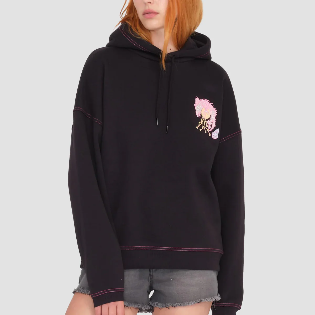 Volcom FA Tetsunori Pullover Hoodie Black - Womens - Image 2