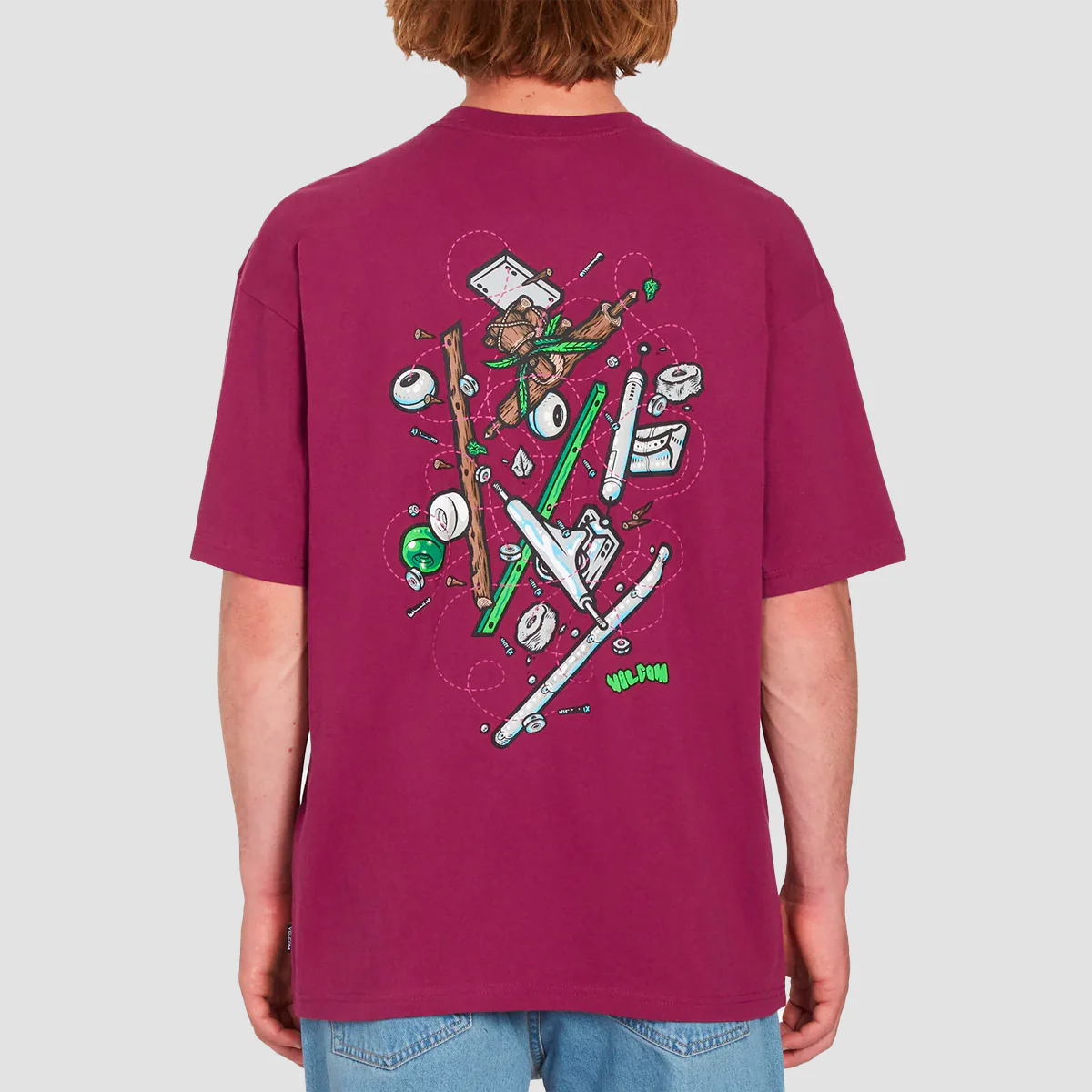 Volcom FA Todd Bratrud 1 LSE T-Shirt Plum - Image 2