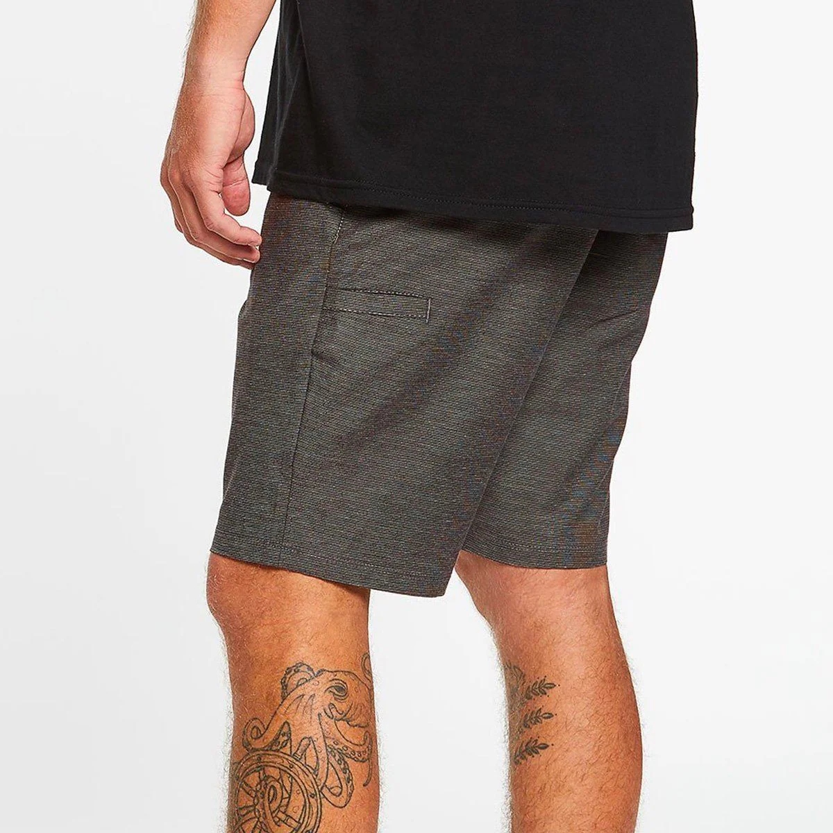 Volcom Frickin Surk N Turf Slub 20" Hybrid Shorts Black - Image 2