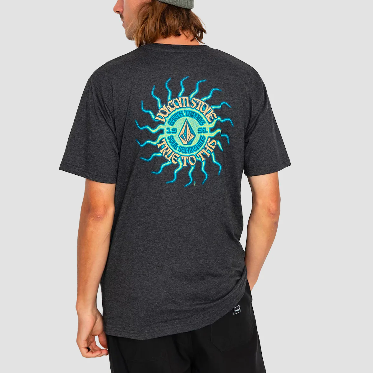 Volcom Fried T-Shirt Heather Black - Image 2
