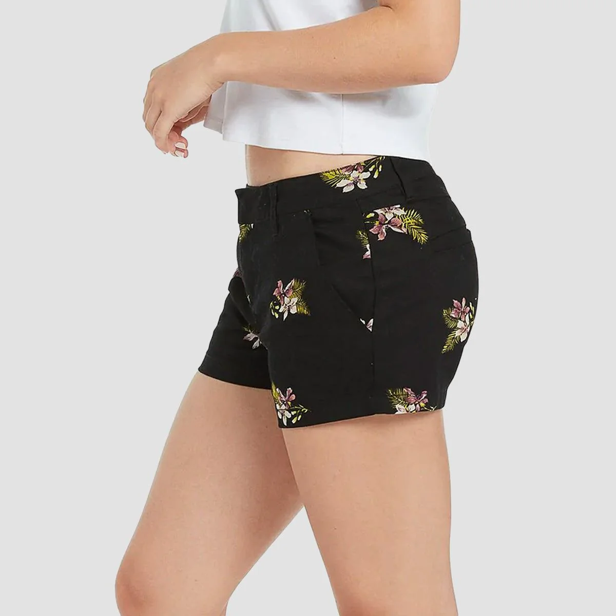 Volcom Frochickie Shorts Black Combo - Womens - Image 3