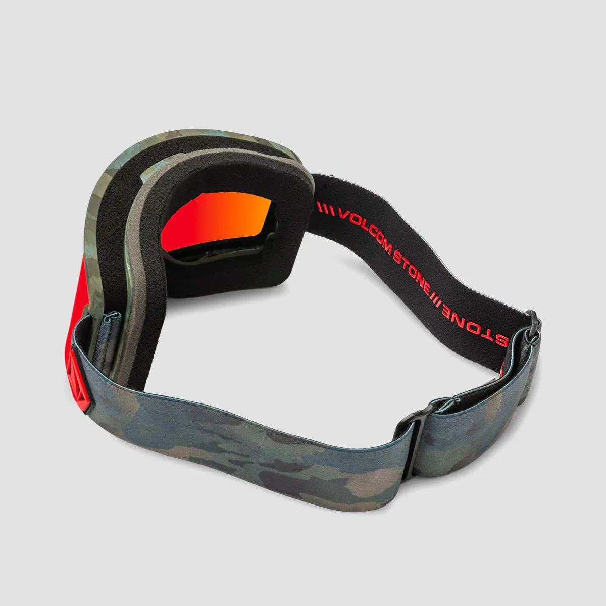 Volcom Garden Snow Goggles Cloudwash Camo/Red Chrome + Bonus Lens Yellow - Image 2