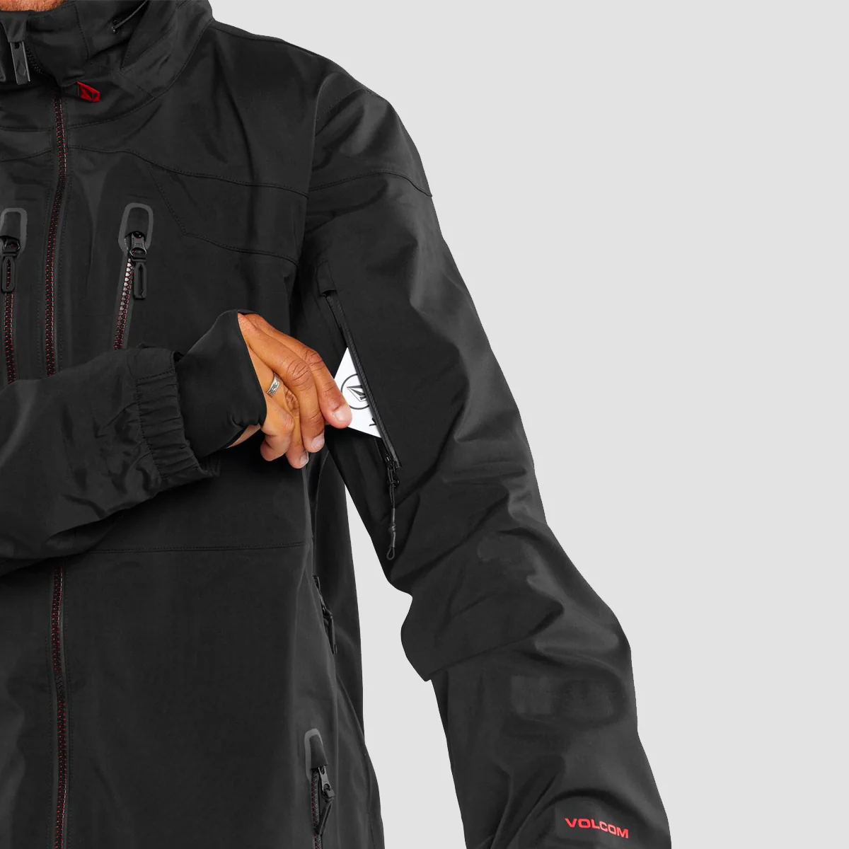 Volcom Guch Stretch Gore Snow Jacket Black - Image 4