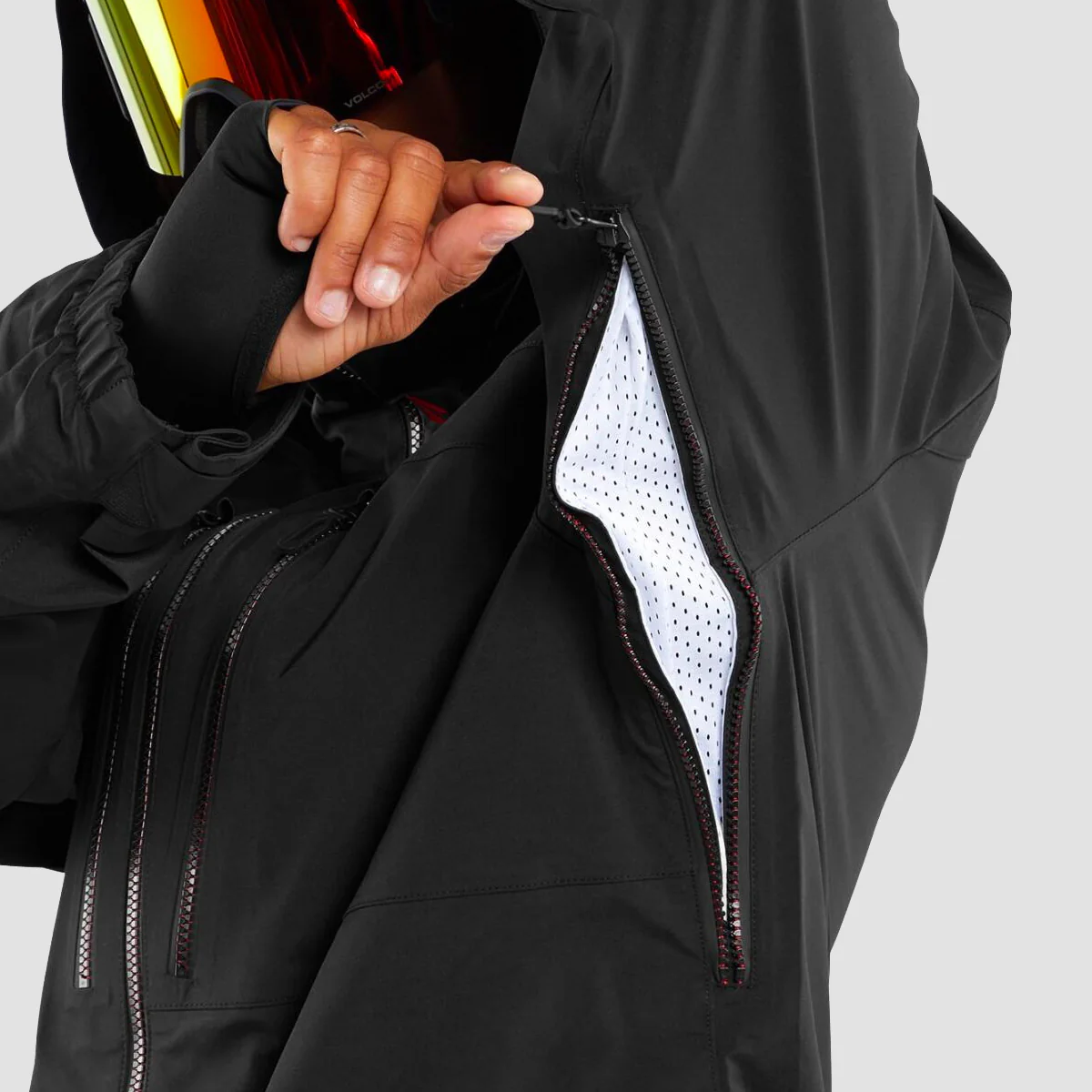 Volcom Guch Stretch Gore Snow Jacket Black - Image 5