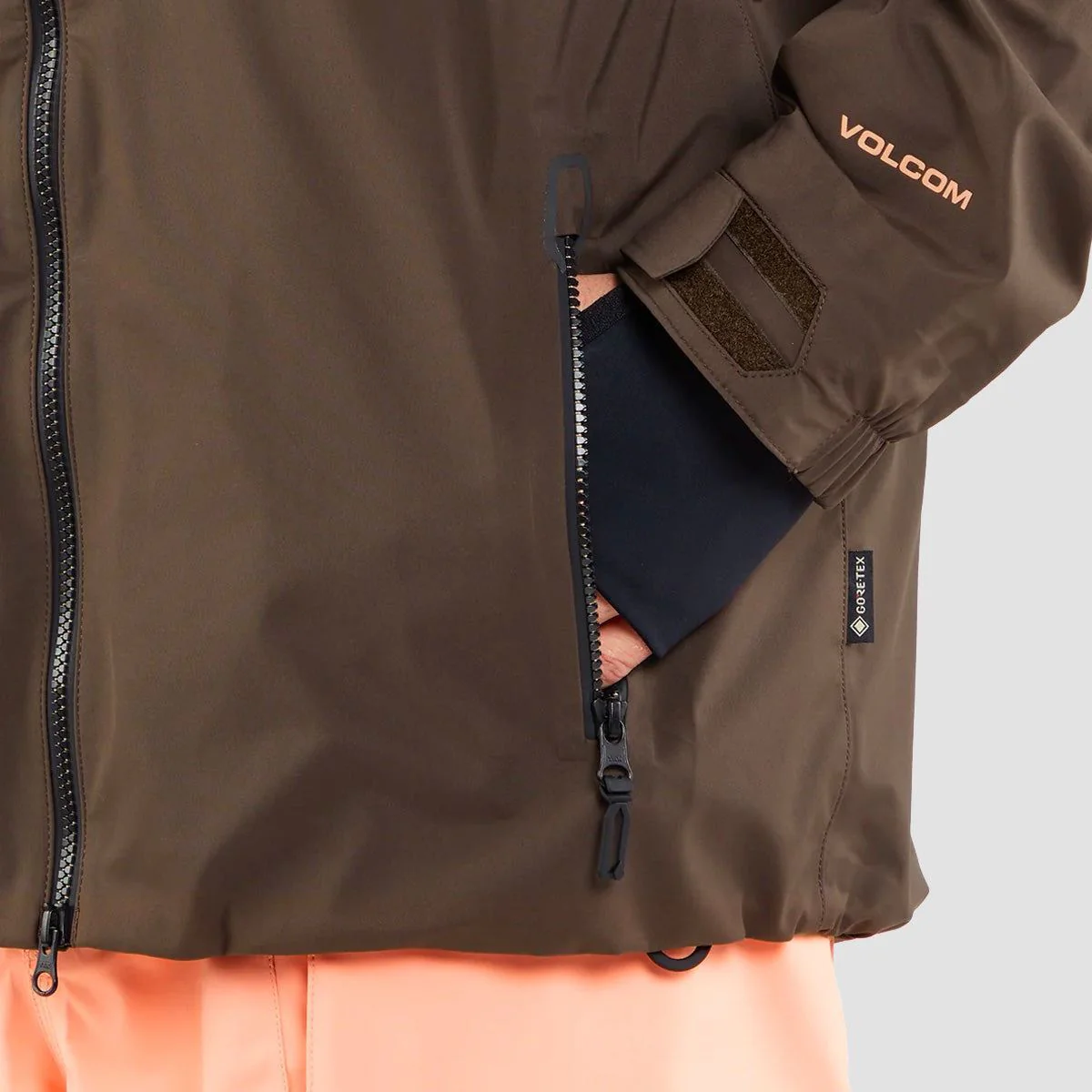 Volcom Guch Stretch Gore Snow Jacket Brown - Image 3