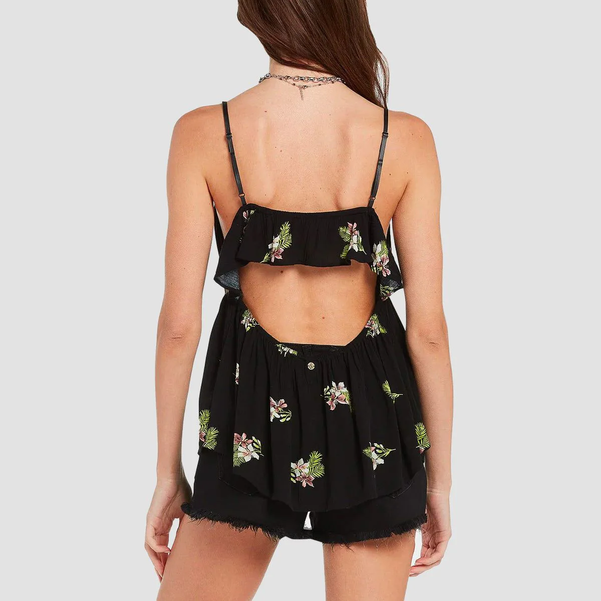 Volcom Happy Clouds Cami Top Black - Womens